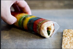 candy sushi making